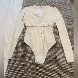 Fleur du mal white XS bodysuit